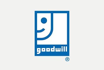 Blue Goodwill logo with smiling face