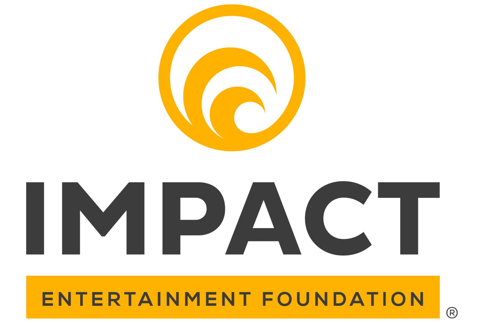 Impact Entertainment Foundation logo in yellow and black.